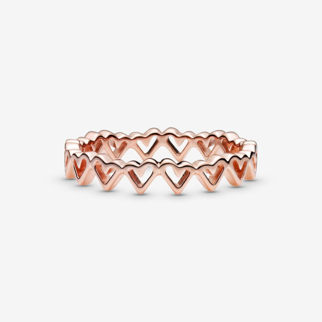 Anillo Churumbela Corazón Gold Rose