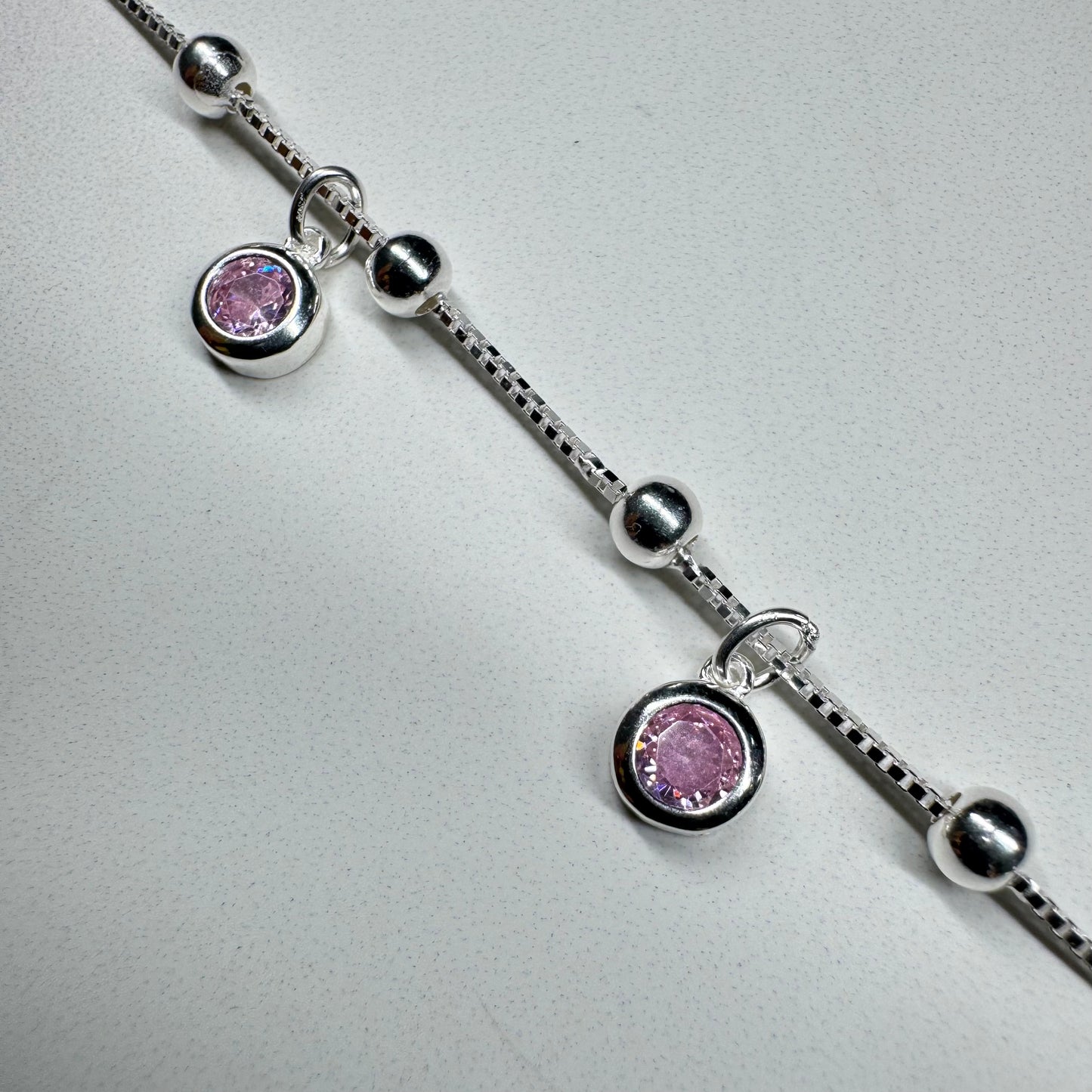 Pulsera Zirconias Colgantes
