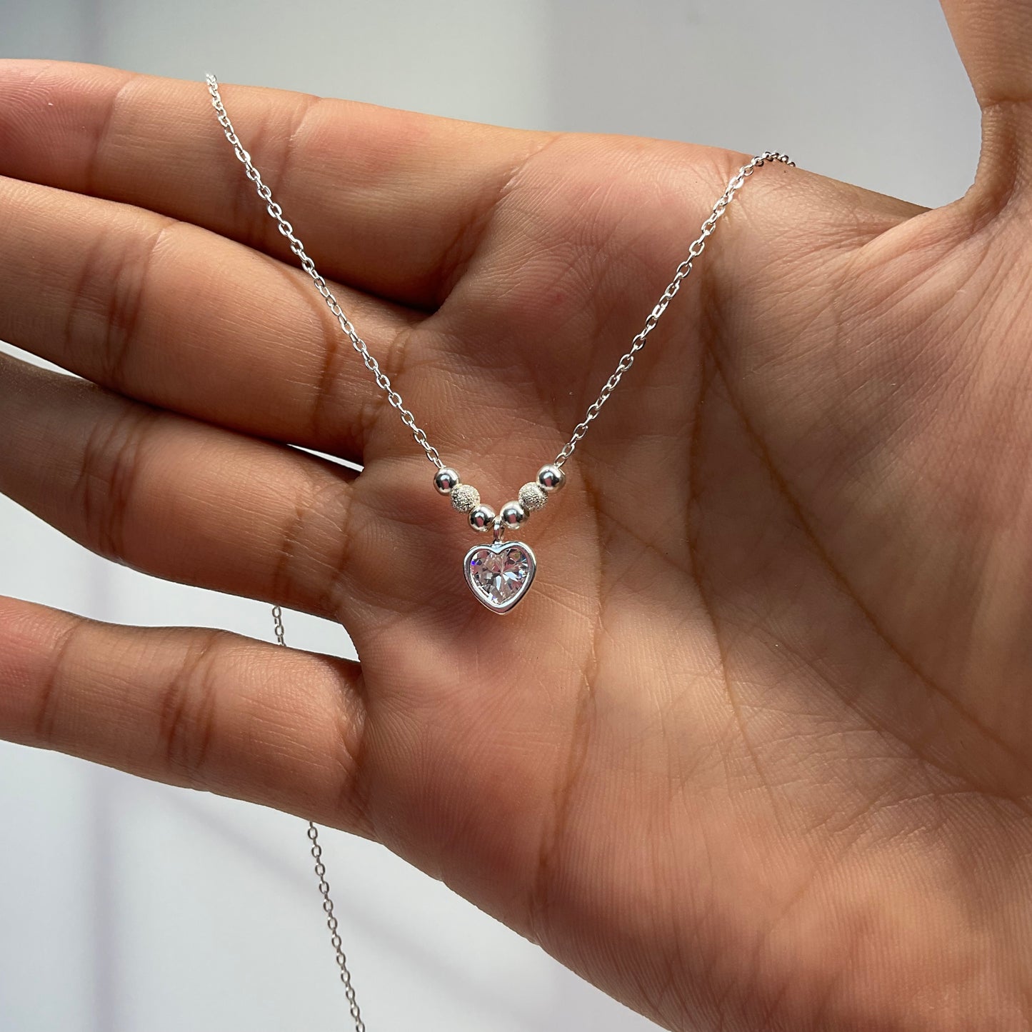 Collar Corazón Zirconia