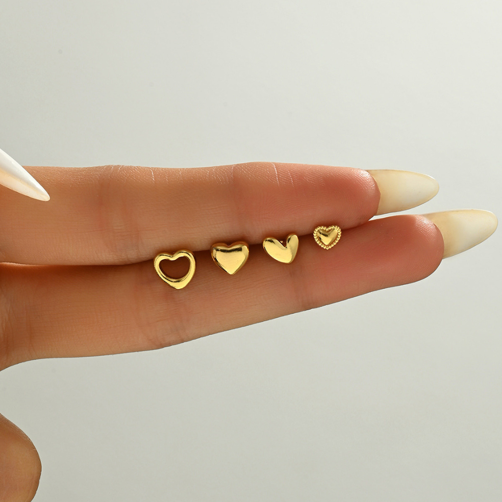 Set de Aretes de Corazón