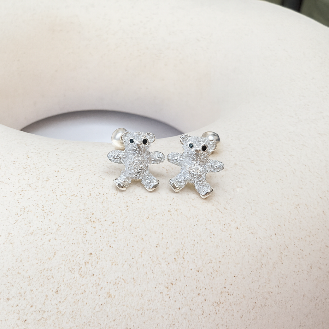 Collar y Aretes Osito Zirconias
