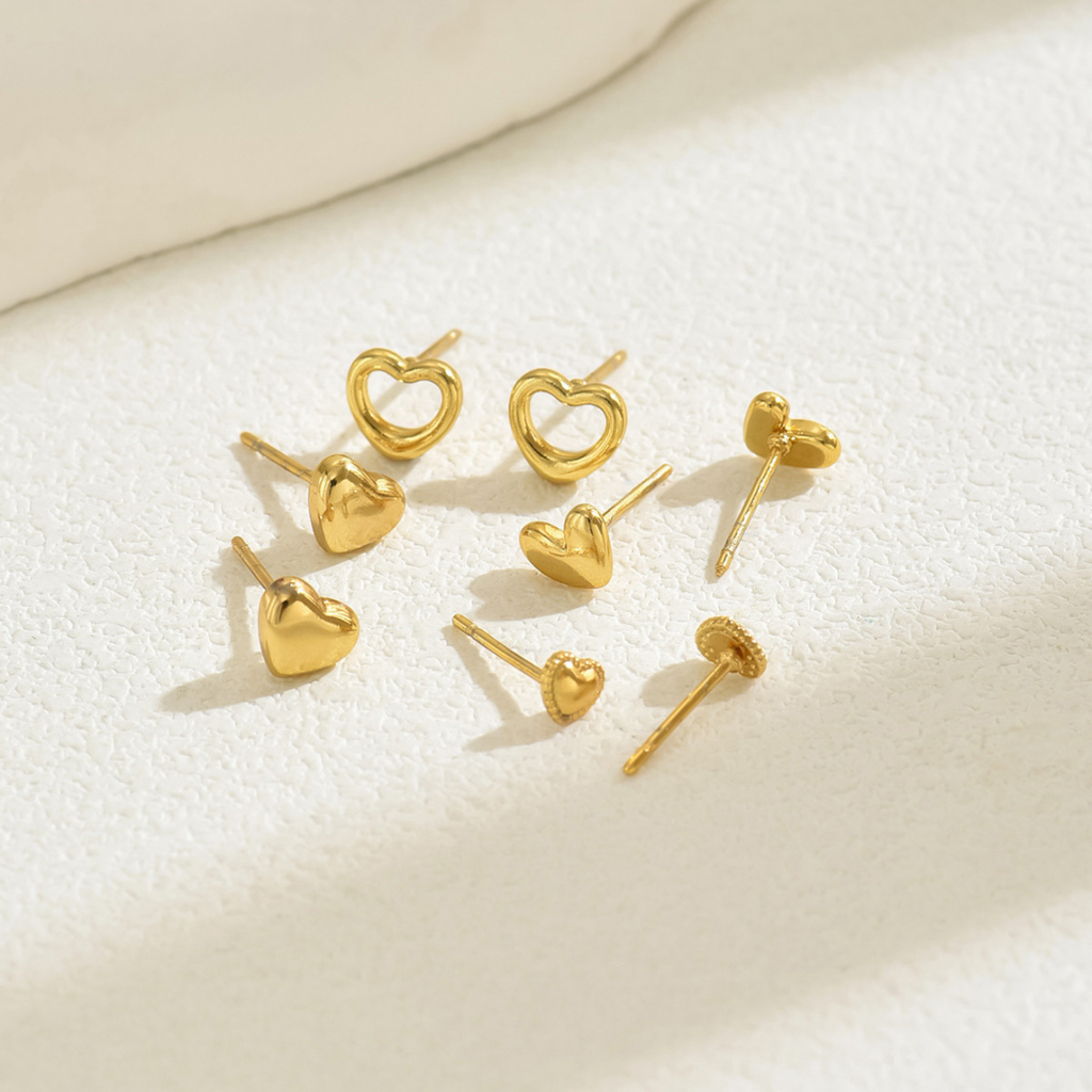 Set de Aretes de Corazón