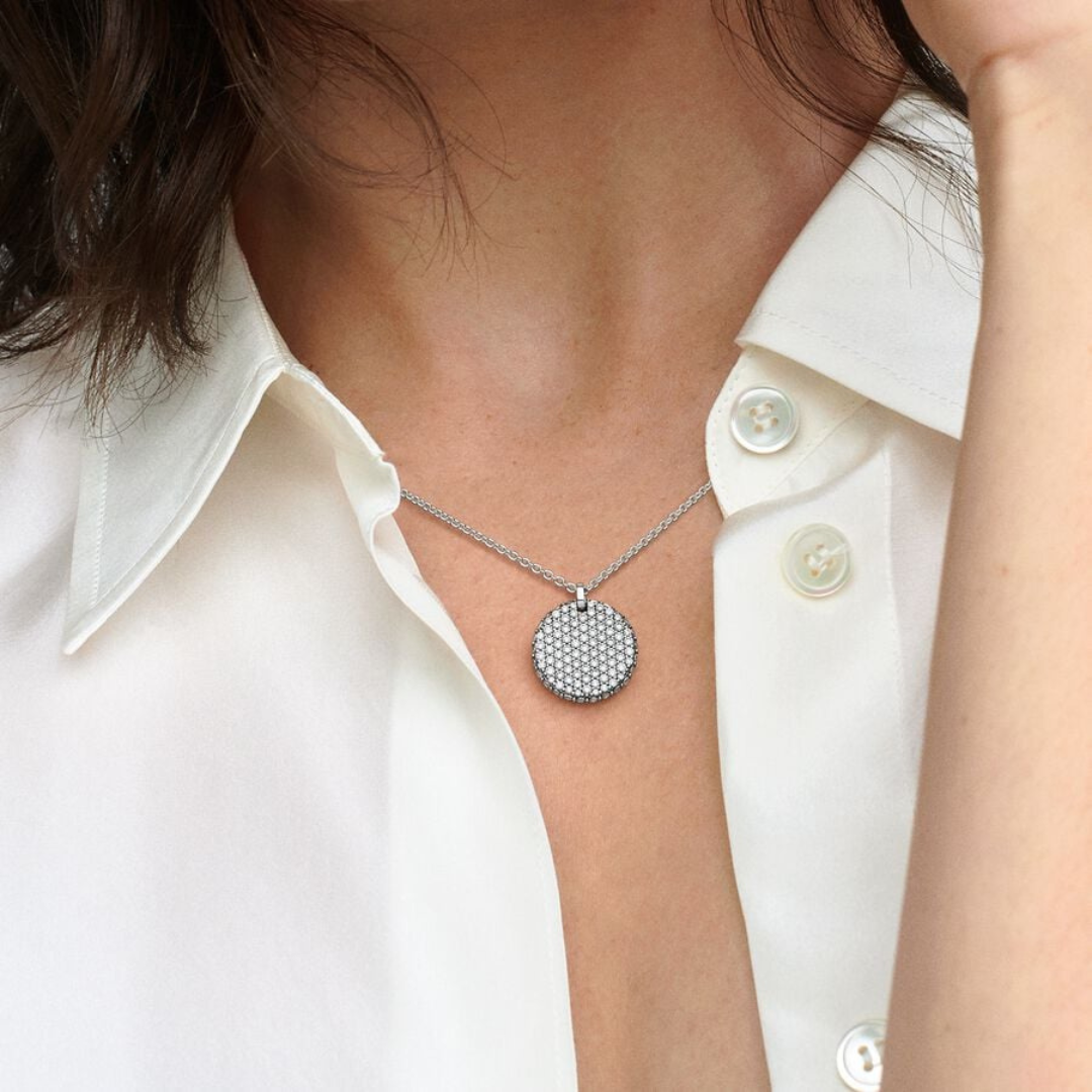 Collar Circulo Zirconia