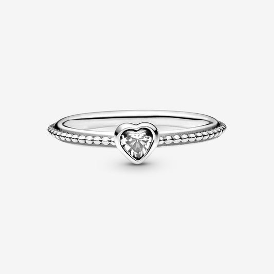 Anillo Corazón Engarzado