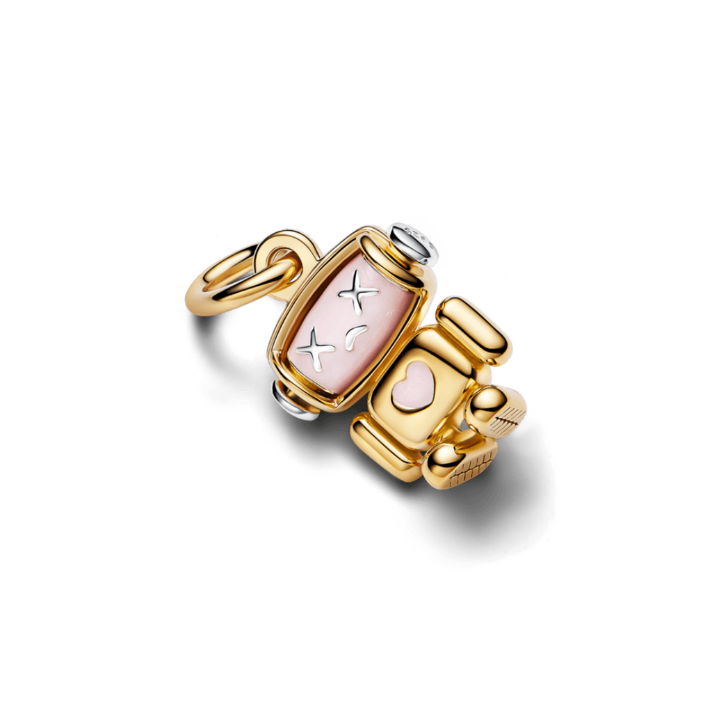 Charm Colgante Cara Robot Giratoria
