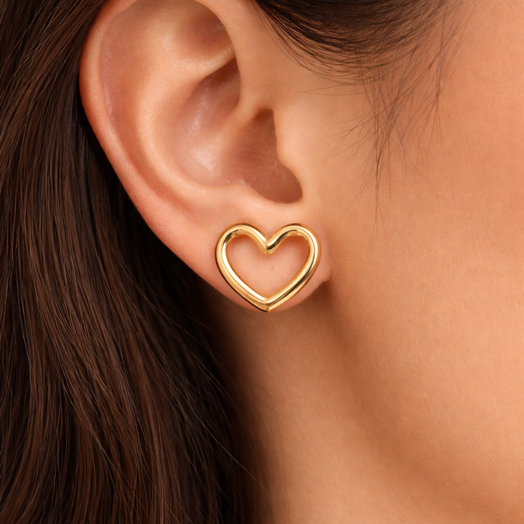 Aretes Silhouette of Heart