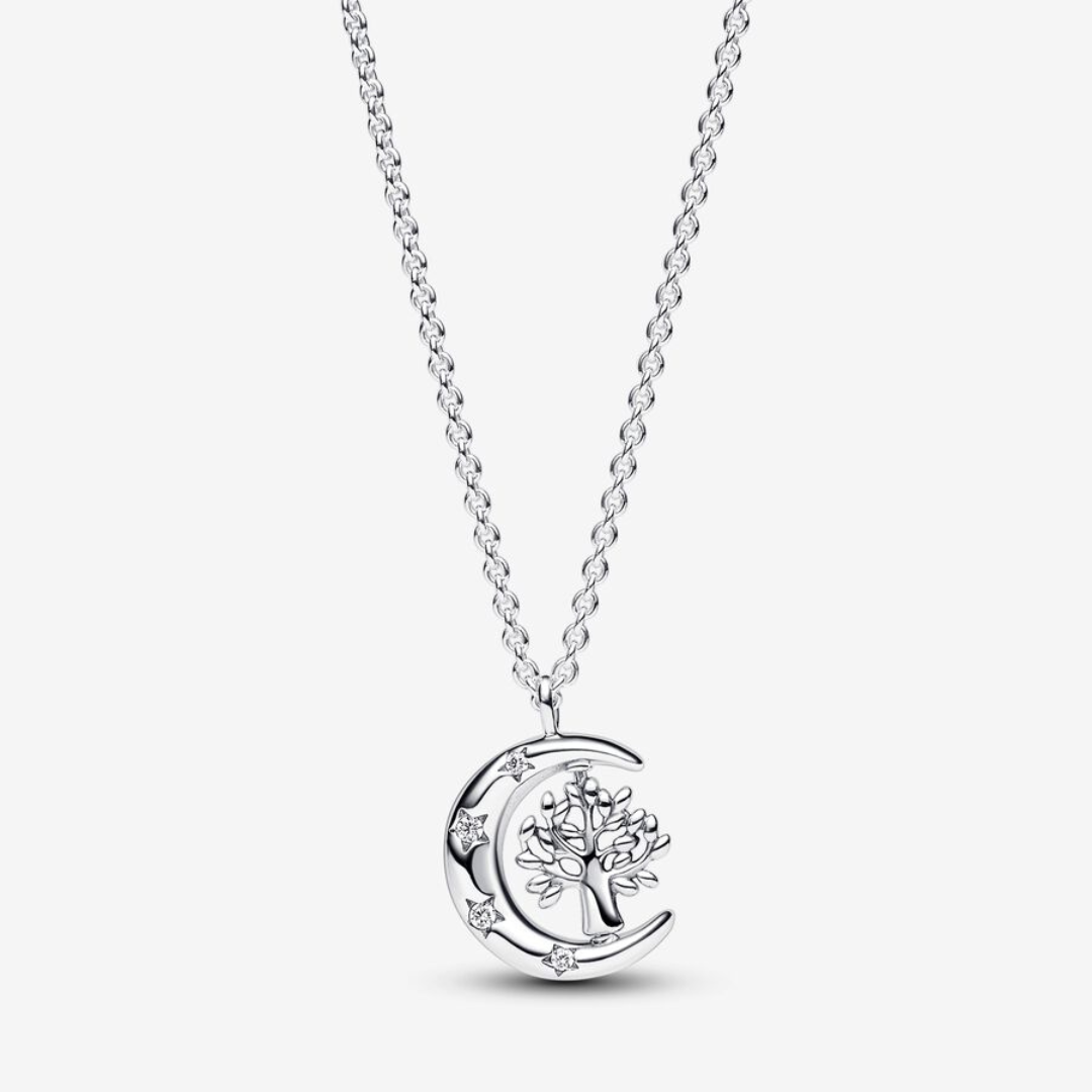 Collar Luna y Árbol de la Vida Giratorio
