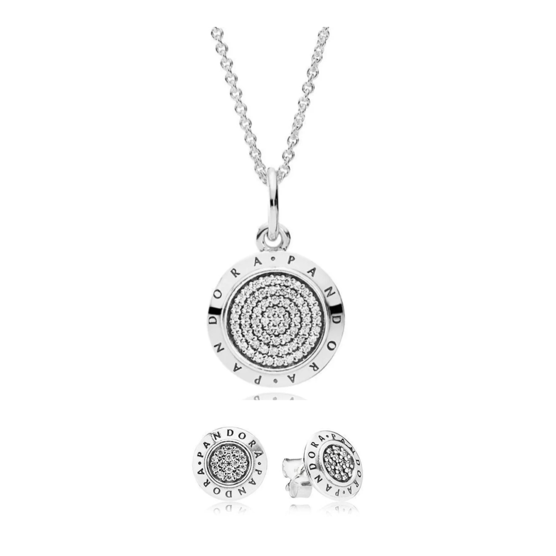 Juego Collar y Aretes Logo Clásico