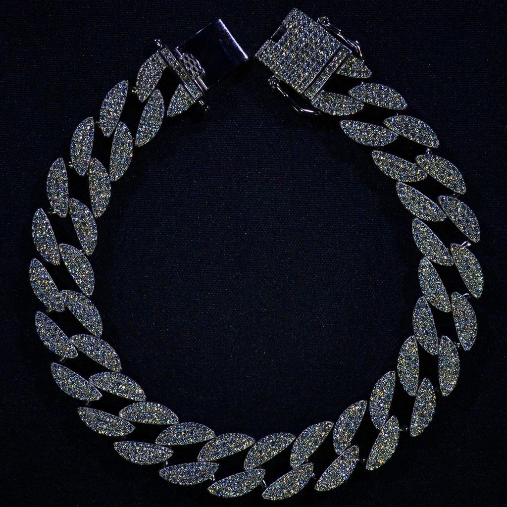 Pulsera Cubana Con Zirconias