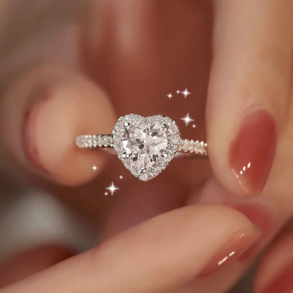 Anillo Heart Zirconia