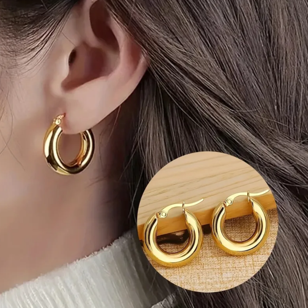 Aretes Hoops Gold
