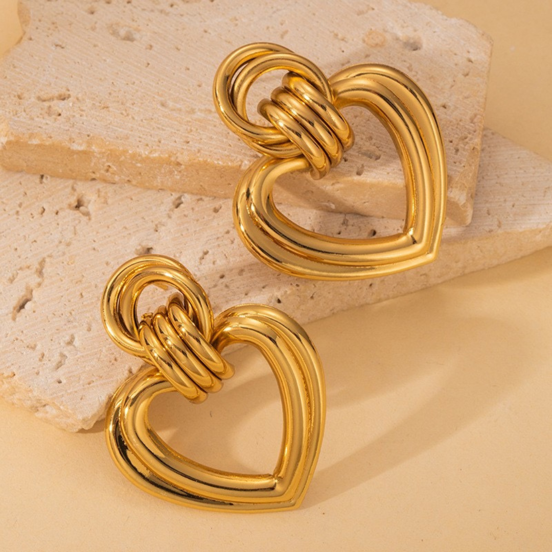Aretes Corazón Chunky