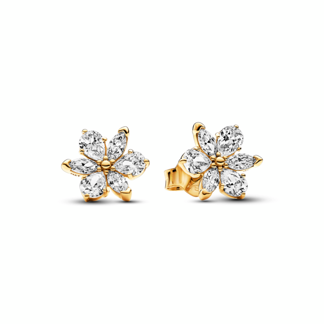 Aretes Flor Zirconias