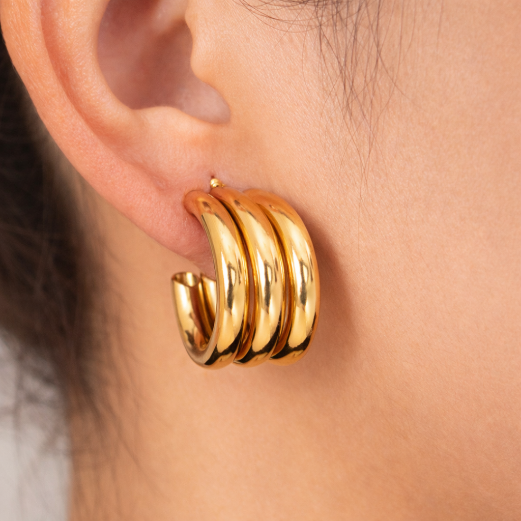 Aretes Triple Row