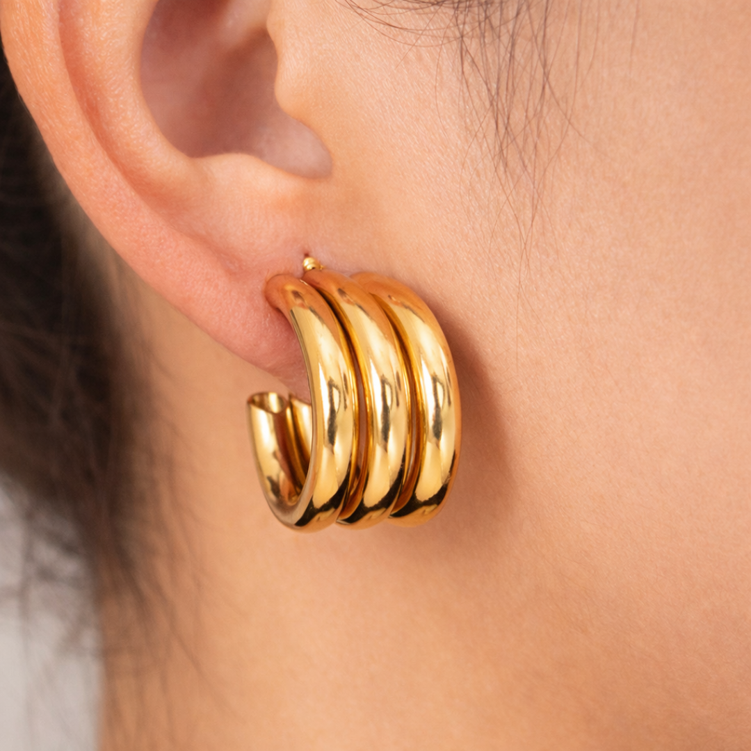 Aretes Triple Row