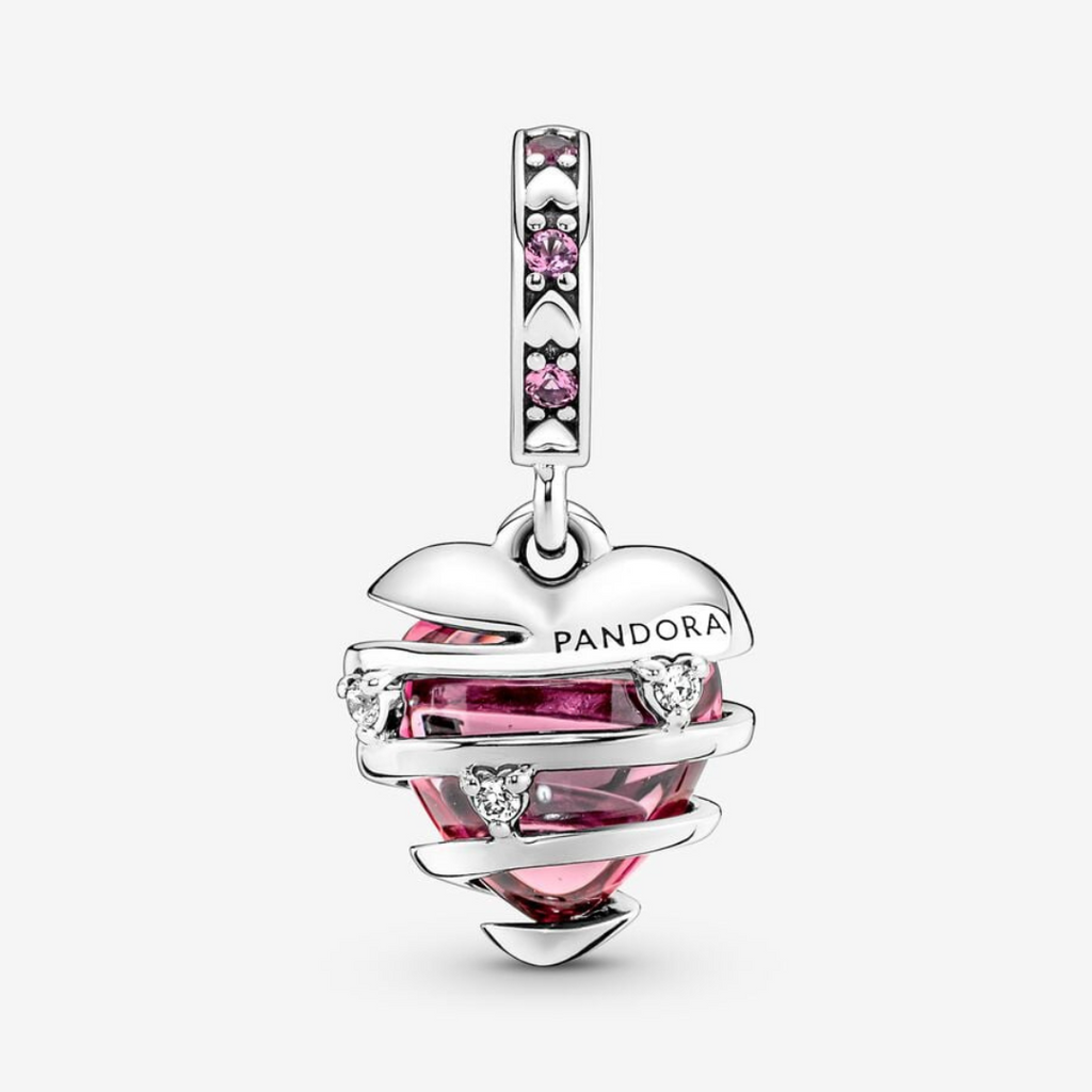 Charm Colgante En Espiral Con Forma De corazón
