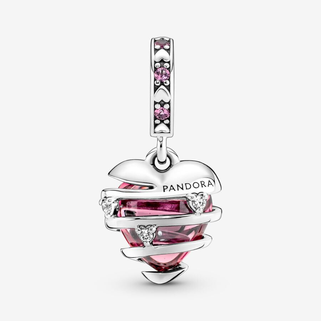 Charm Colgante En Espiral Con Forma De corazón