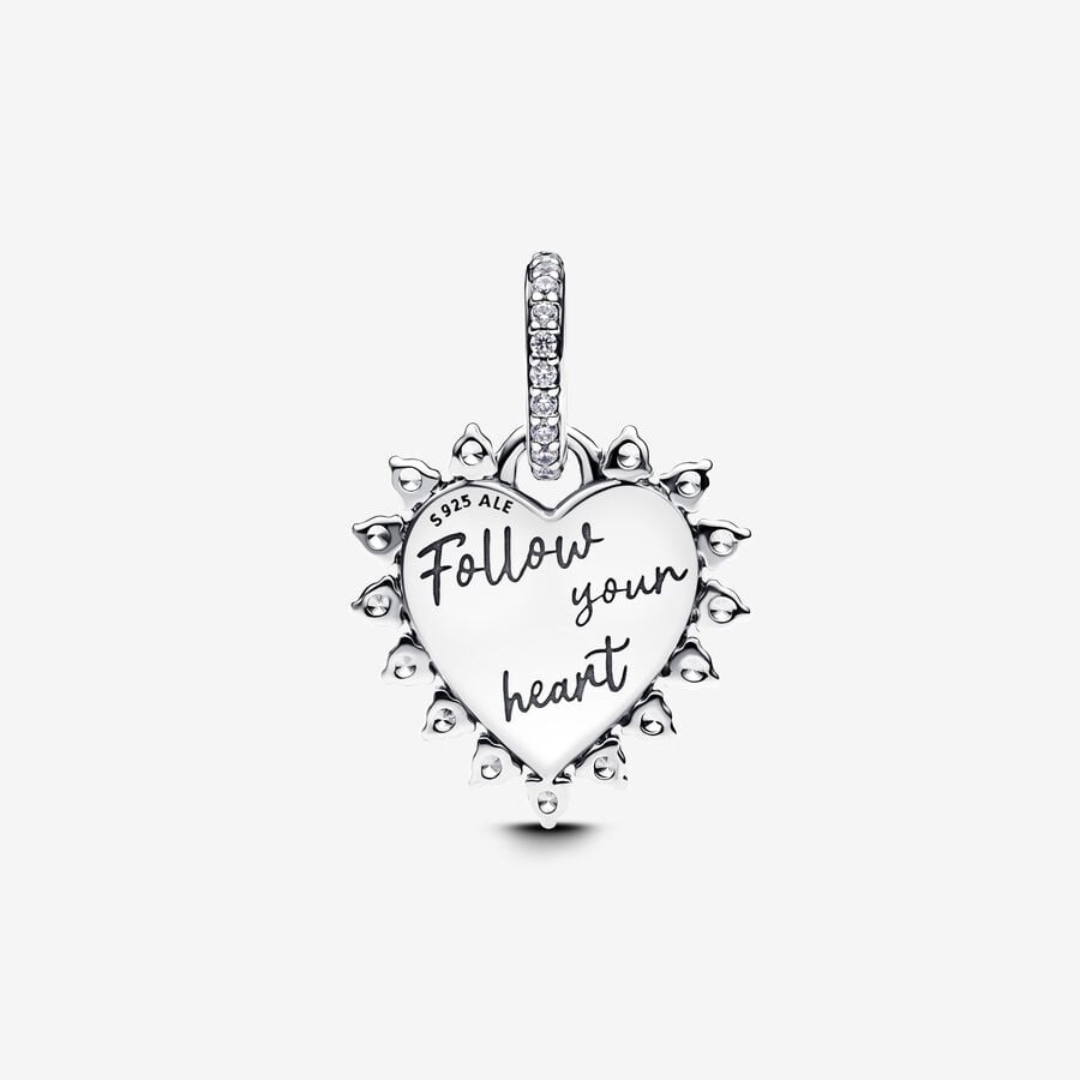 Charm Flecha Corazón Giratorio