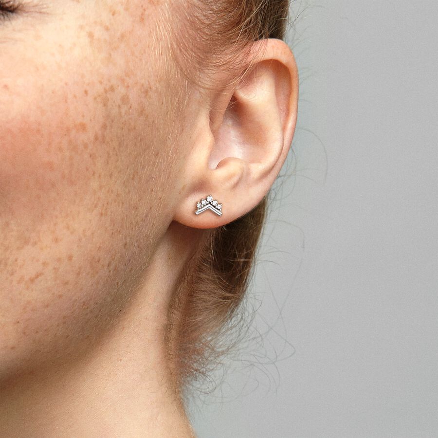 Aretes Corona Zirconias