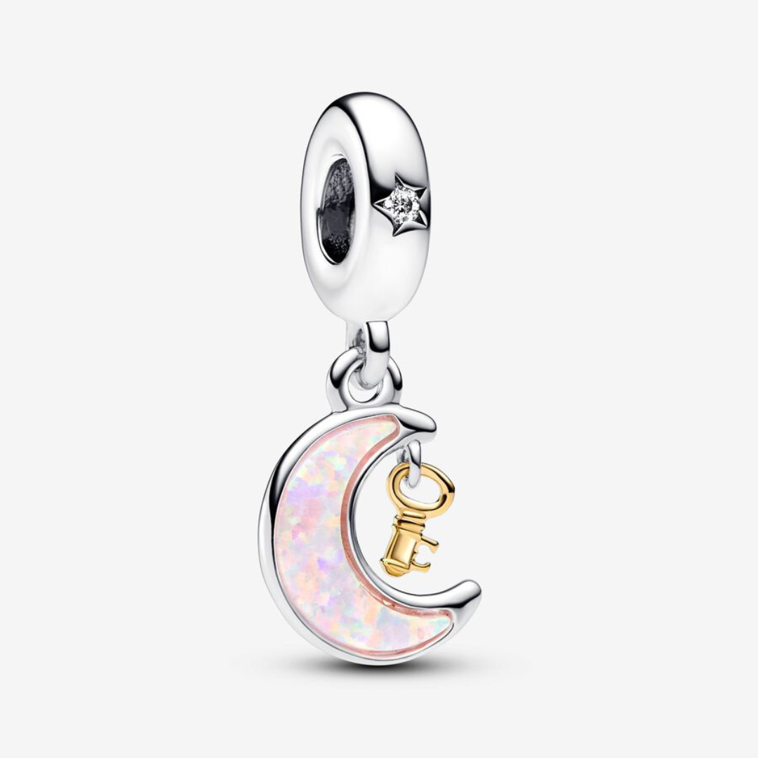 Charm Colgante Luna y Llave