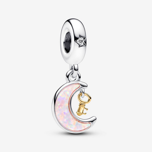 Charm Colgante Luna y Llave