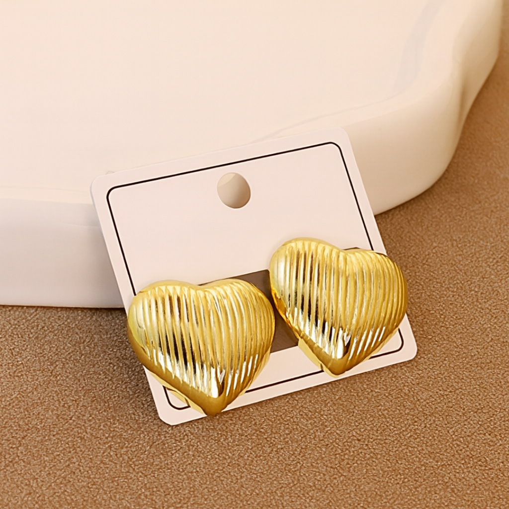 Aretes Golden Hearts