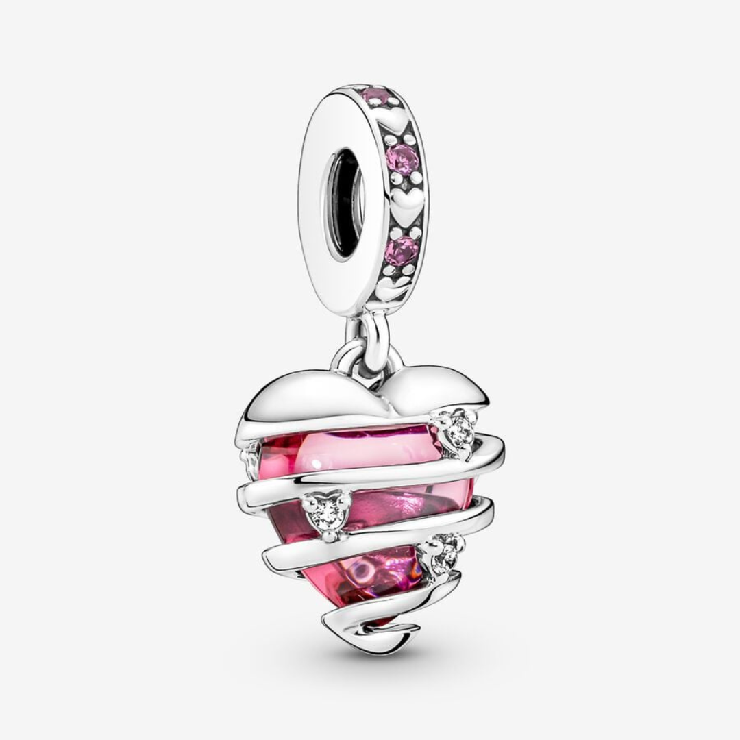 Charm Colgante En Espiral Con Forma De corazón