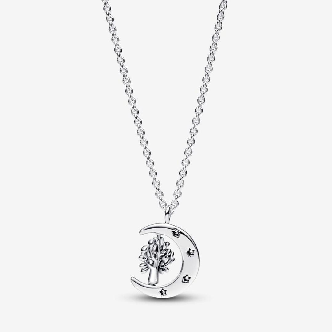 Collar Luna y Árbol de la Vida Giratorio