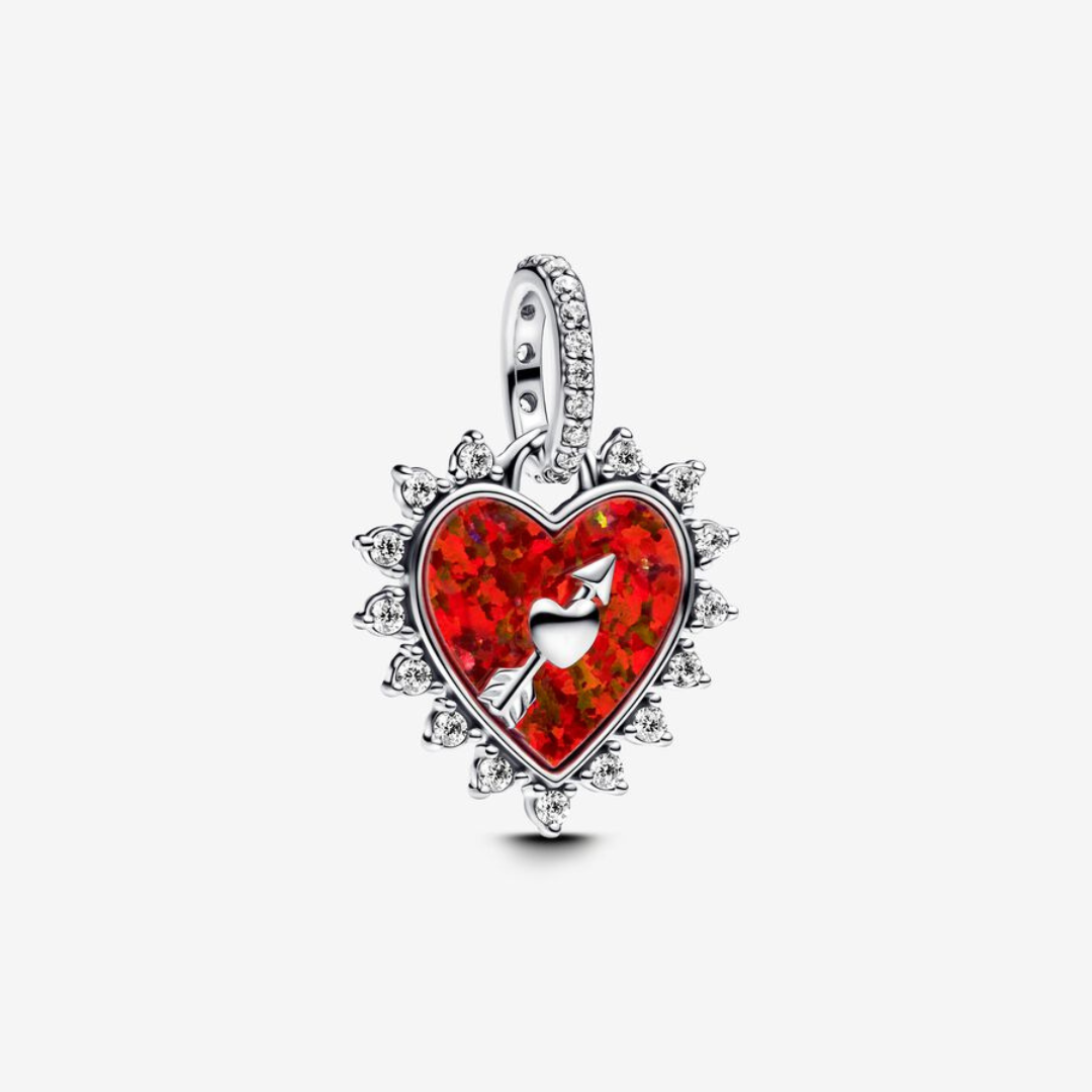 Charm Flecha Corazón Giratorio