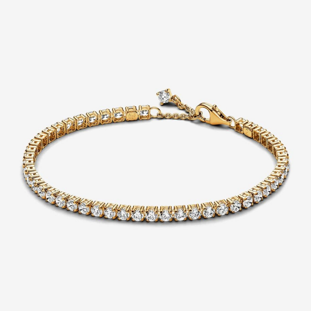 Pulsera Tenis Gold Rose Zirconias