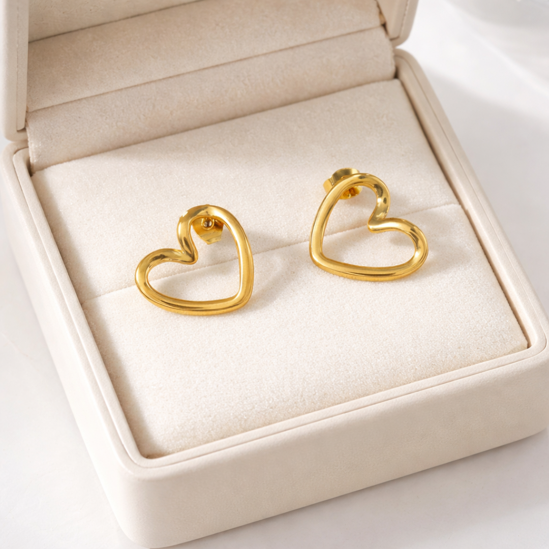 Aretes Silhouette of Heart