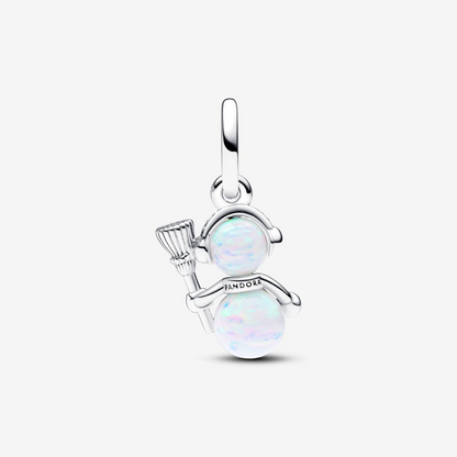 Charm Colgante Muñeco de Nieve Opalescente