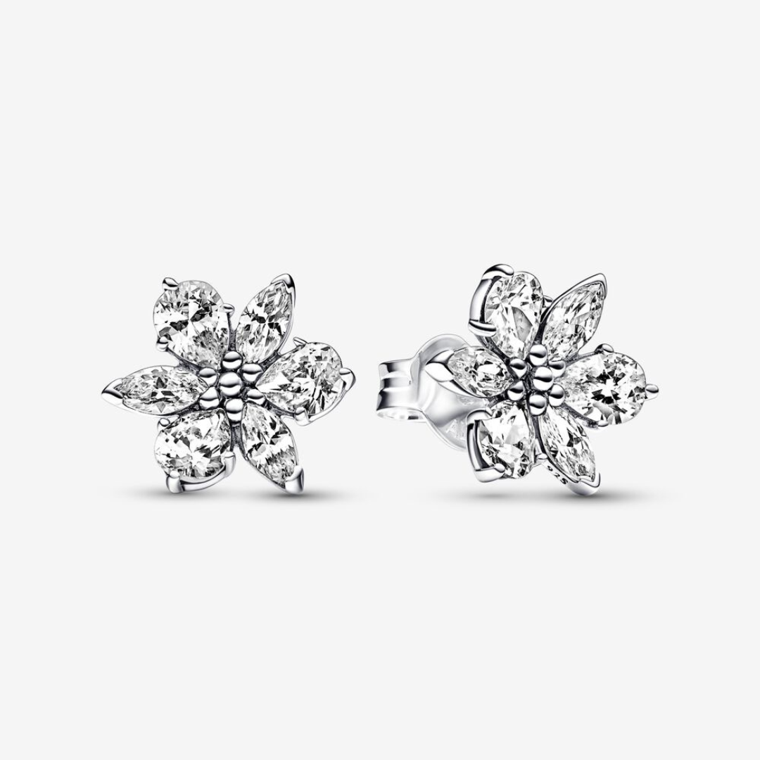 Aretes Flor Zirconias