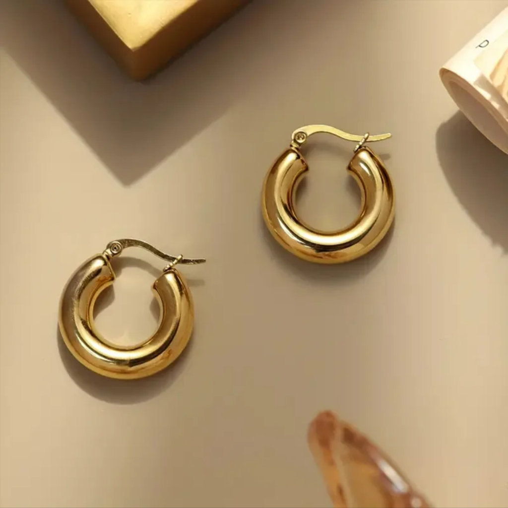 Aretes Hoops Gold