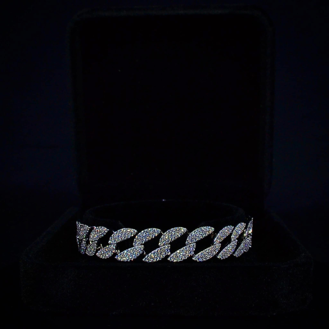 Pulsera Cubana Con Zirconias