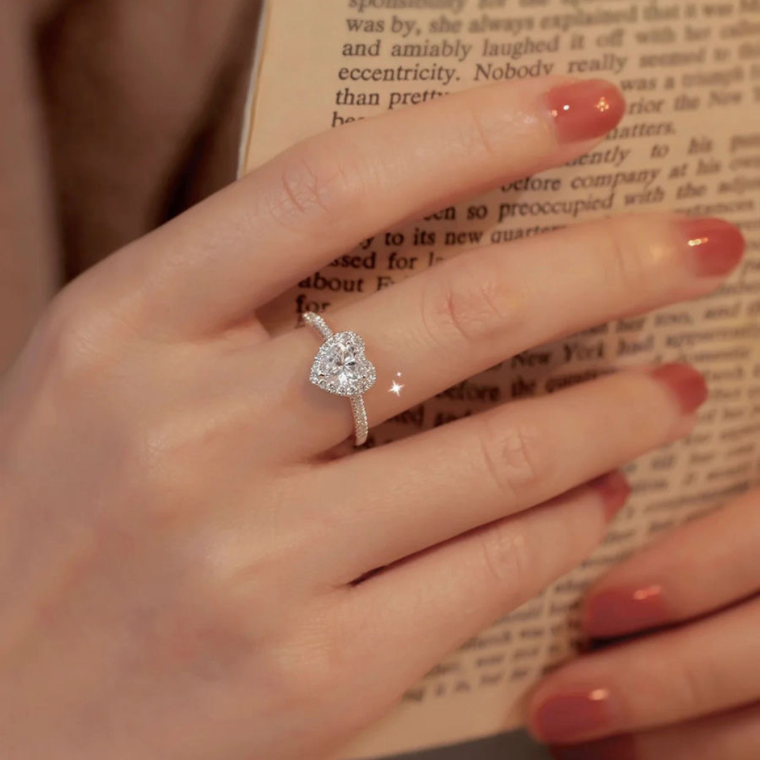Anillo Heart Zirconia