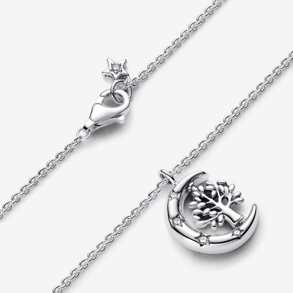 Collar Luna y Árbol de la Vida Giratorio