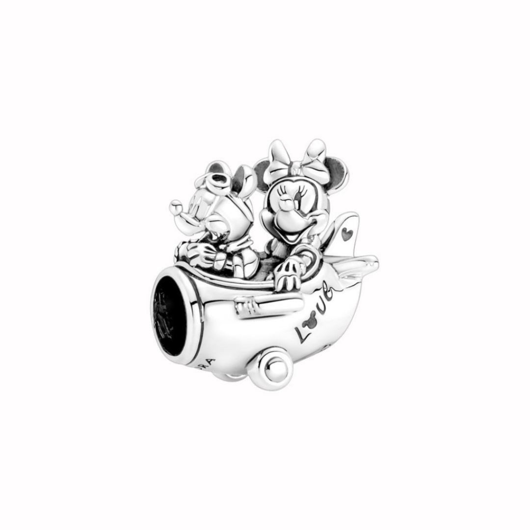 Charm Avión de Mickey y Minnie Mouse