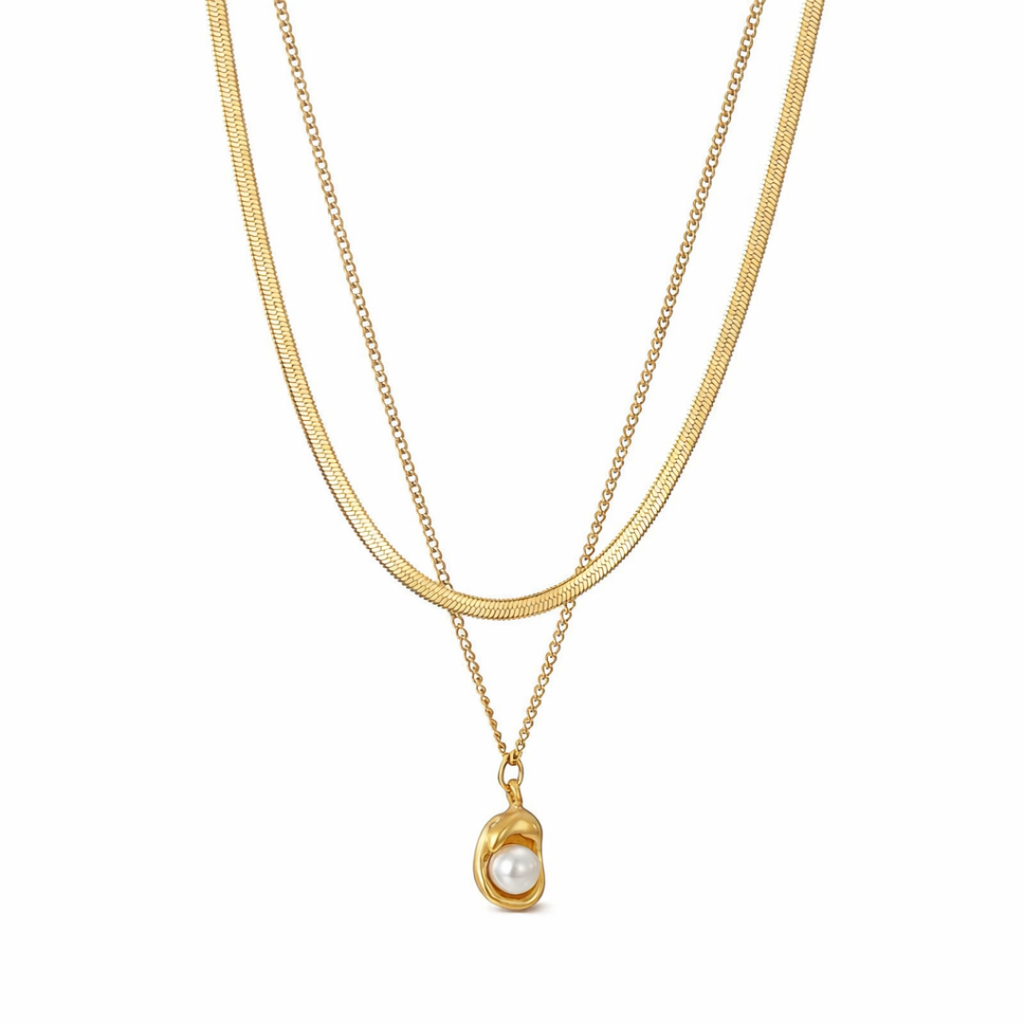 Collar Double Pearl
