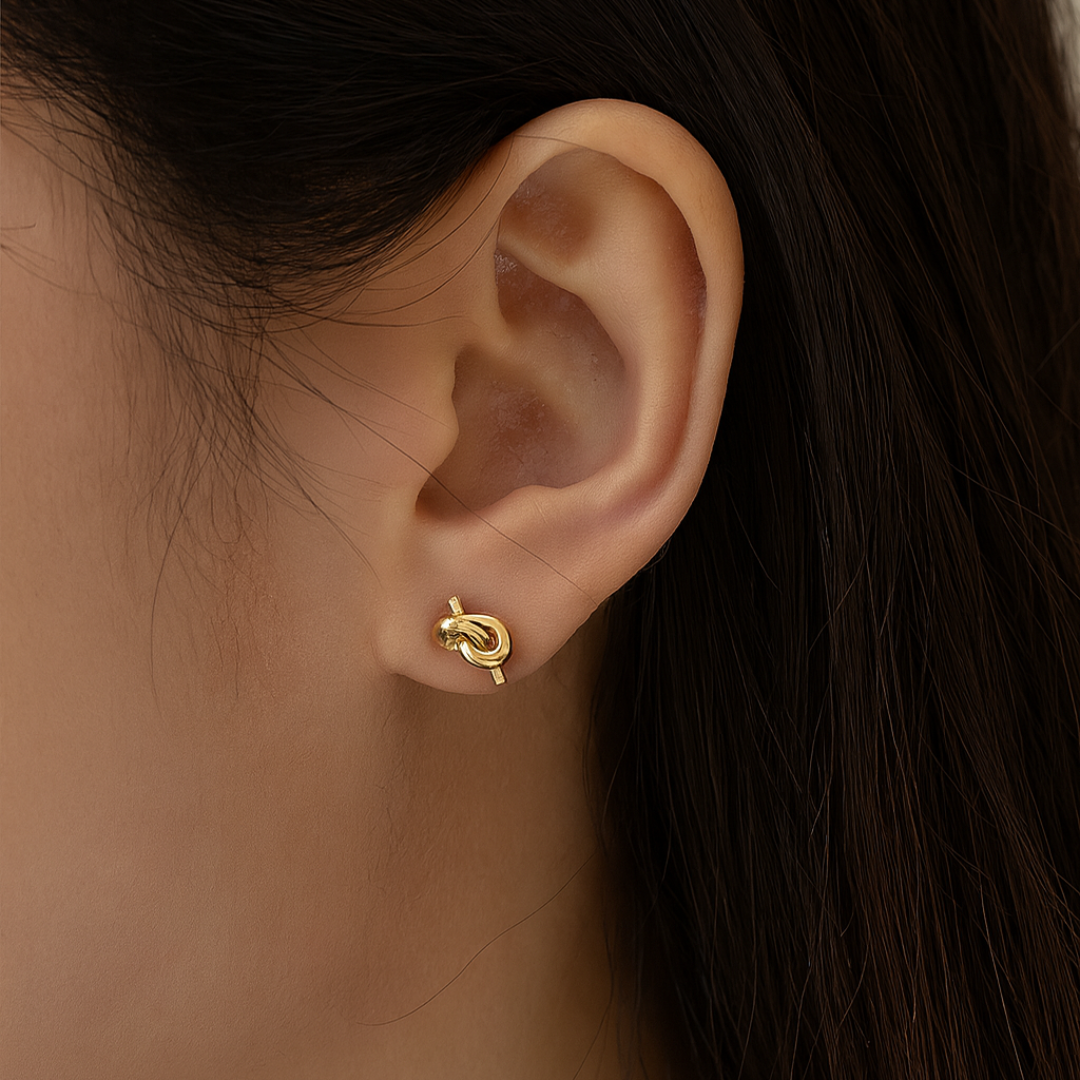 Aretes Gold Knotted