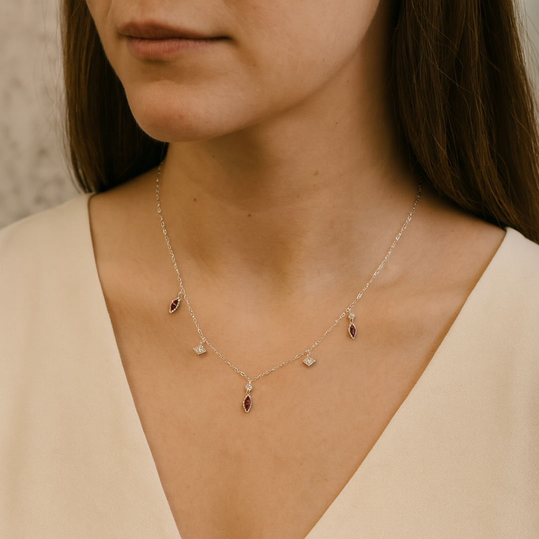 Collar Gotas Rojas