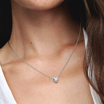 Collar con Zirconia de Corazón