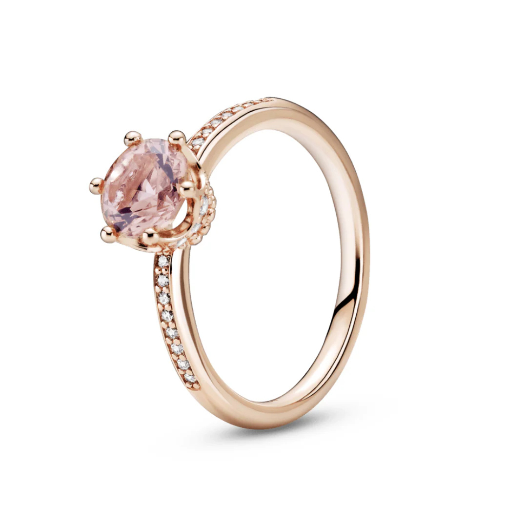Anillo Solitario Redondo Gold Rose