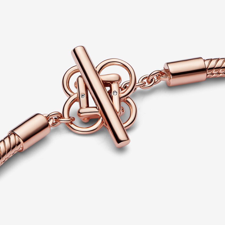 Pulsera Flexible Flor Gold Rose