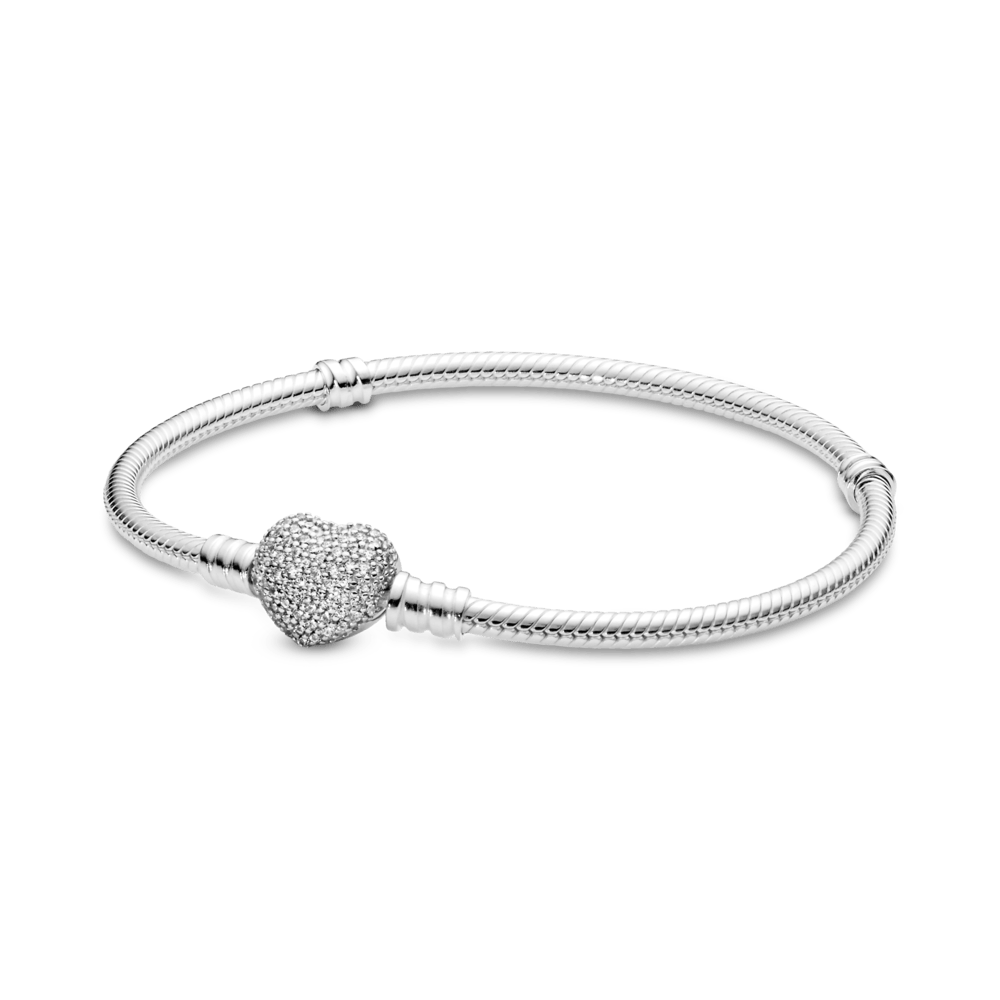 Pulsera Flexible de Corazón con Zirconias