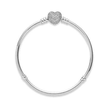 Pulsera Flexible de Corazón con Zirconias