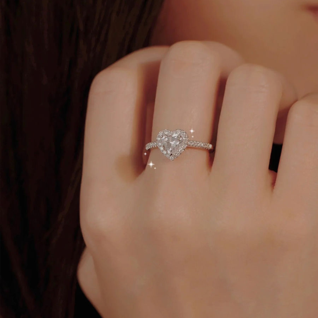 Anillo Heart Zirconia