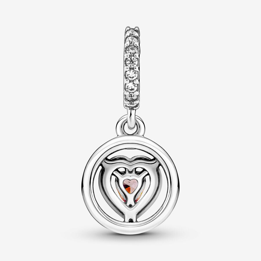 Charm de Corazón de Doble Halo brillante