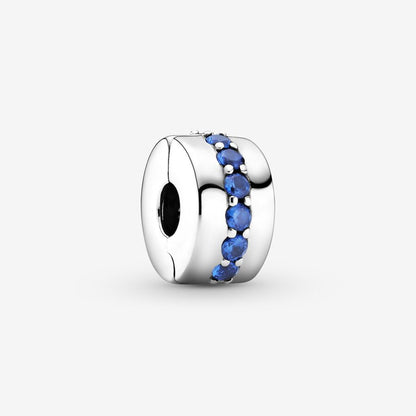 Charm Clip Zirconias Azules