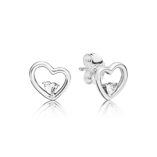 Aretes Corazón Zirconia